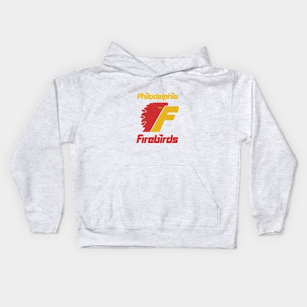 Historical Philadelphia Firebirds Hockey Kids Hoodie by LocalZonly